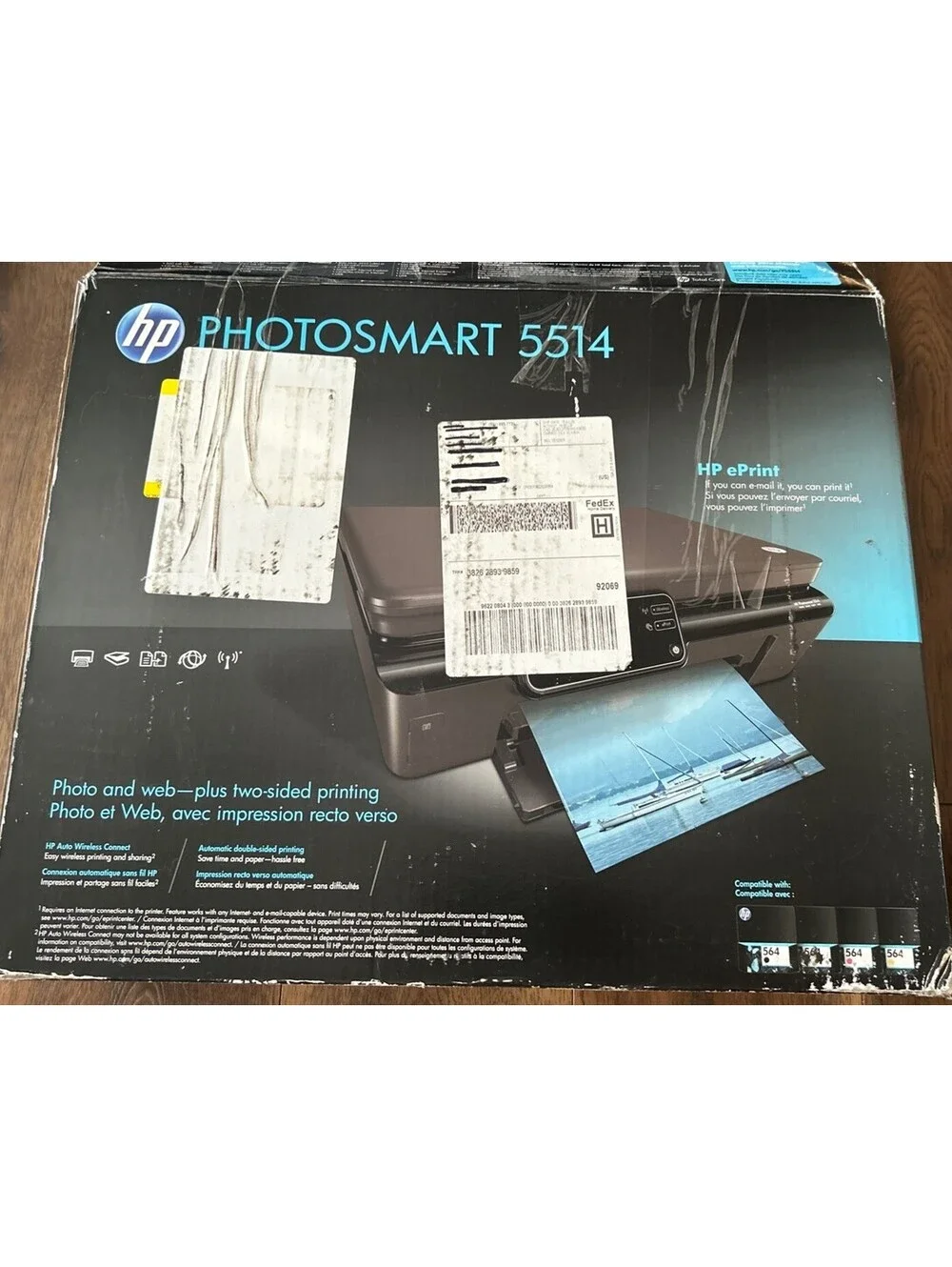 HP Photosmart 5514 Wireless Printer  New Open Box